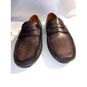 MAGNANNI DYLAN PENNY DRIVING LOAFER PEWTER BRONZE BURNISH MENS SIZE 9 M